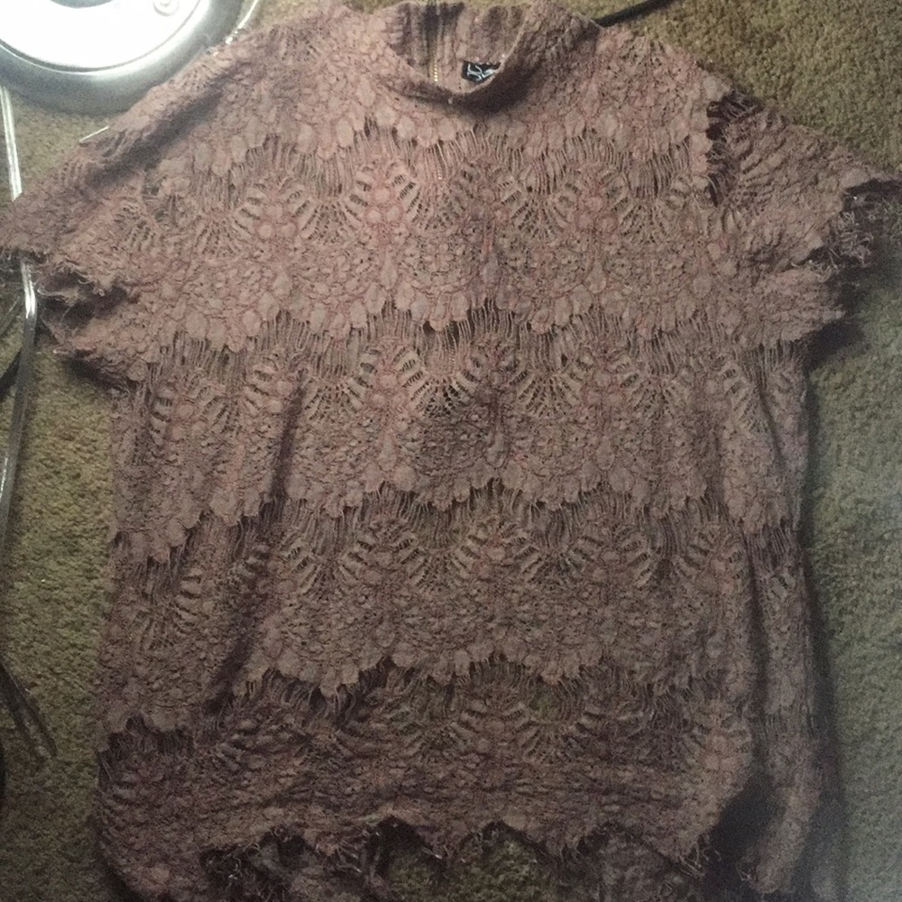 Pink lace shirt